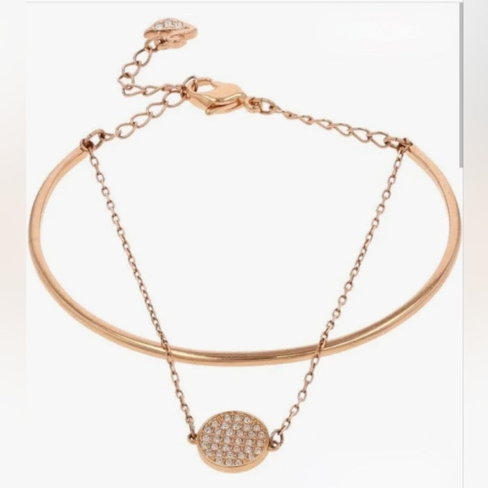 Swarovski Rose Gold Meteora Bangle